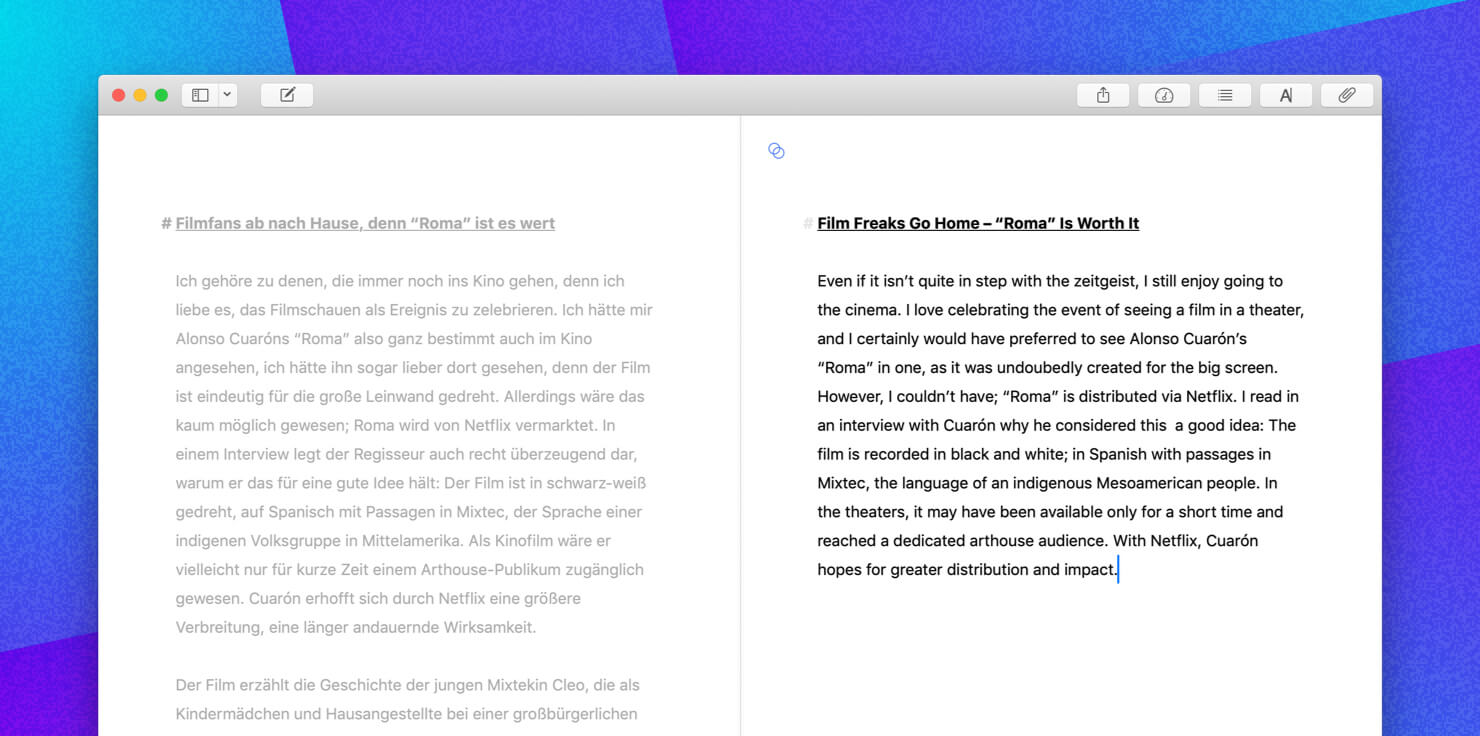 Preview: Split View Lets You Work With Two Texts Simultaneously