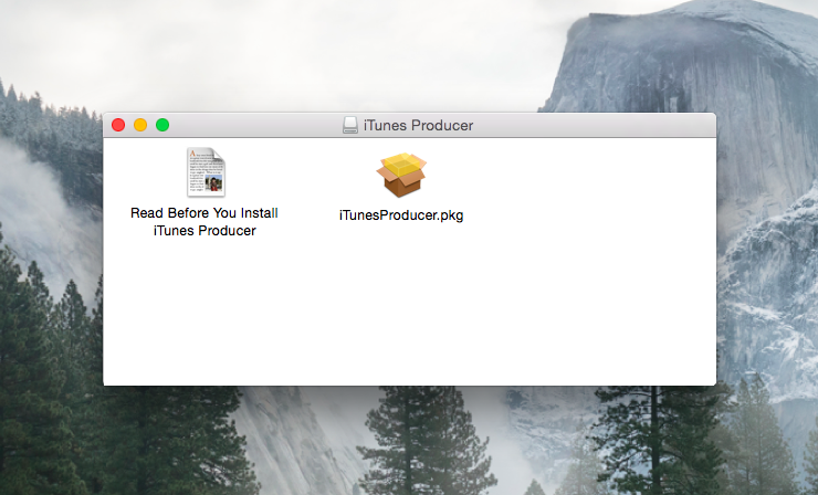 Install iTunes Producer